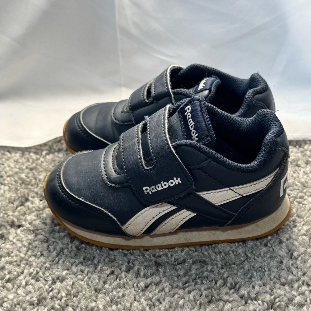 Reebok Blue Sneakers with Velcro Straps and Gum Soles Size 7 Infant - Picture 4 of 10